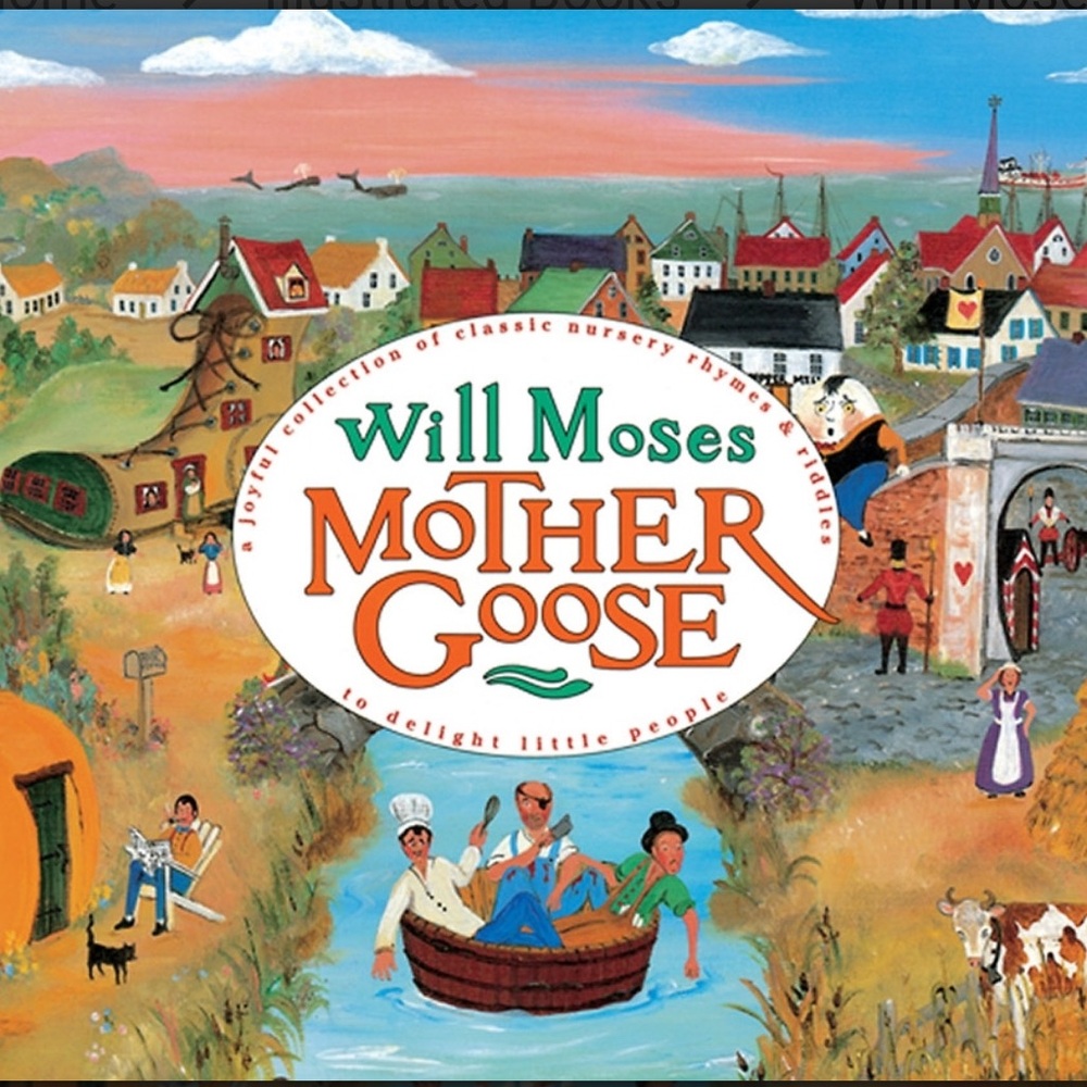 Will Moses Mother Goose Hardcover 2003 Philomel Vintage Nursery Rhymes
